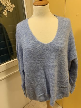 MOS MOSH Damenpullover V-Ausschnitt blau S