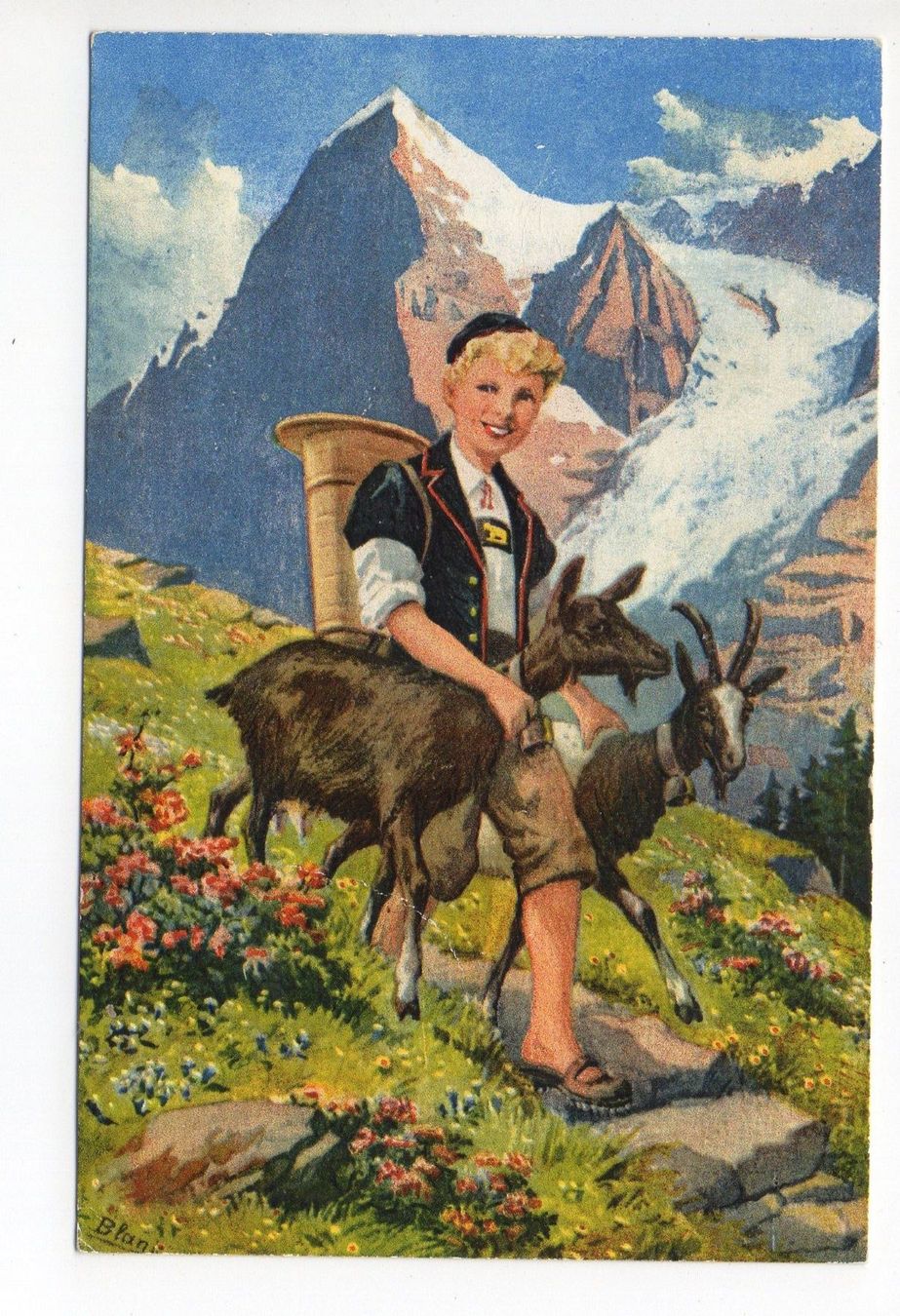 Cartes postales: BERNER BUEB mit zwei Ziegen – Neuf (Voir description) à Jona par philajona