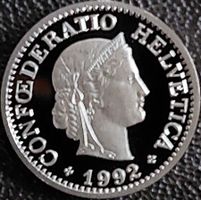 10 Rappen 1992 pp / aus Münzsatz / in einer Münzkapsel