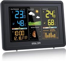 Wetterstation Funk Aussensensor Digital Farbdisplay Innen
