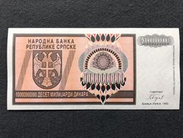 Banja Luka 1993 - Republika Srpska - 10000000000 Dinara UNC