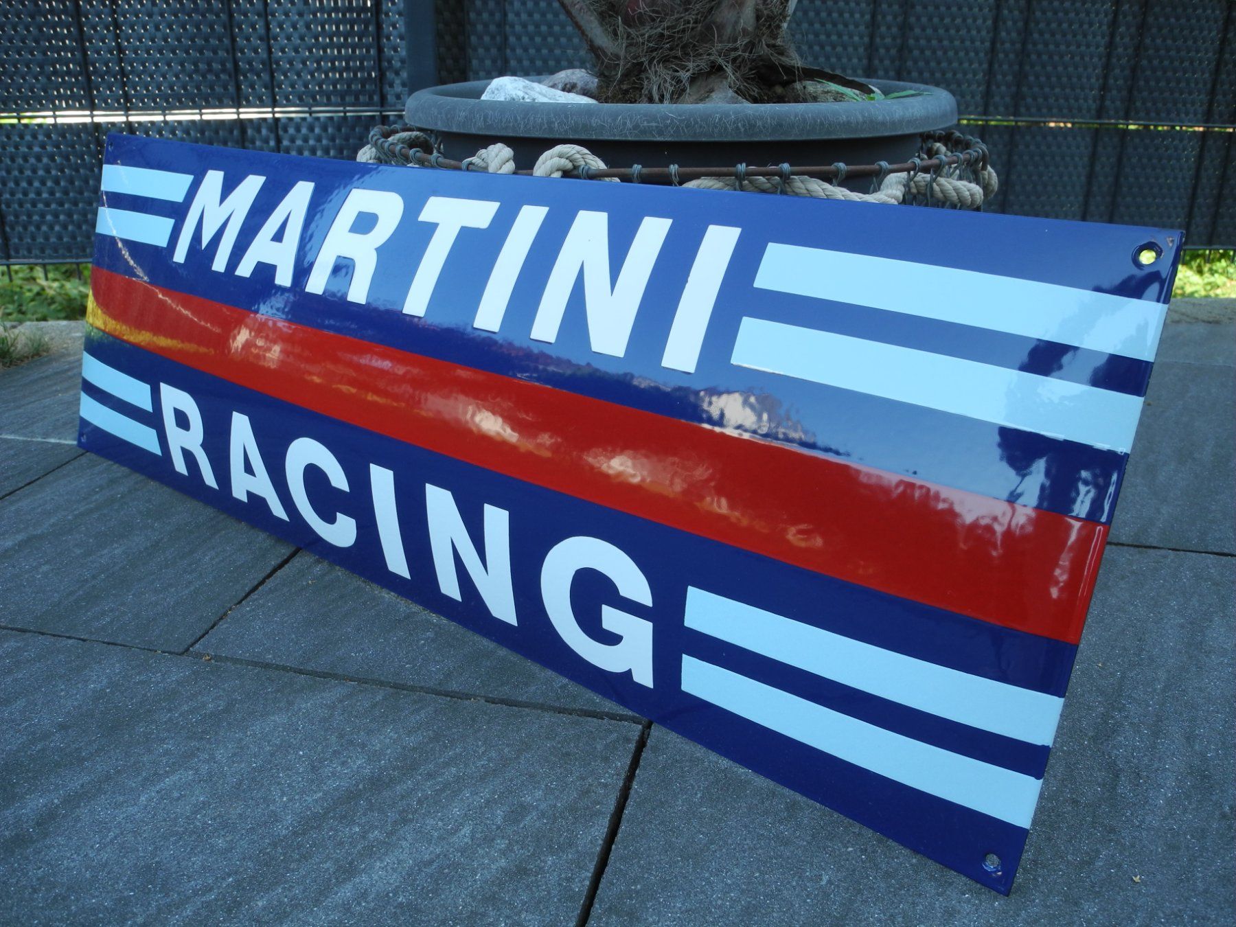 Martini Insegne: XXL MARTINI RACING EMAILSCHILD – Nuovo (secondo la descrizione) da Reinach AG venduto da Huckleberrysix 5