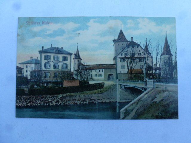 Cartoline postali: Ansichtskarte Schloss Nidau 1907 – Usato da Walkringen venduto da Casablanca777