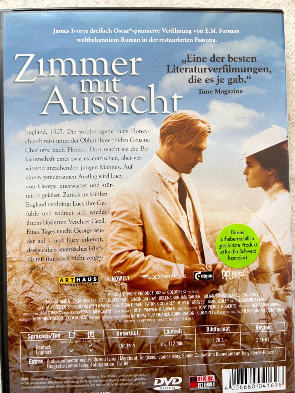 Tutti i DVDs: DVD Zimmer mit Aussicht – Usato da Rorschach venduto da LuciaTramp 2