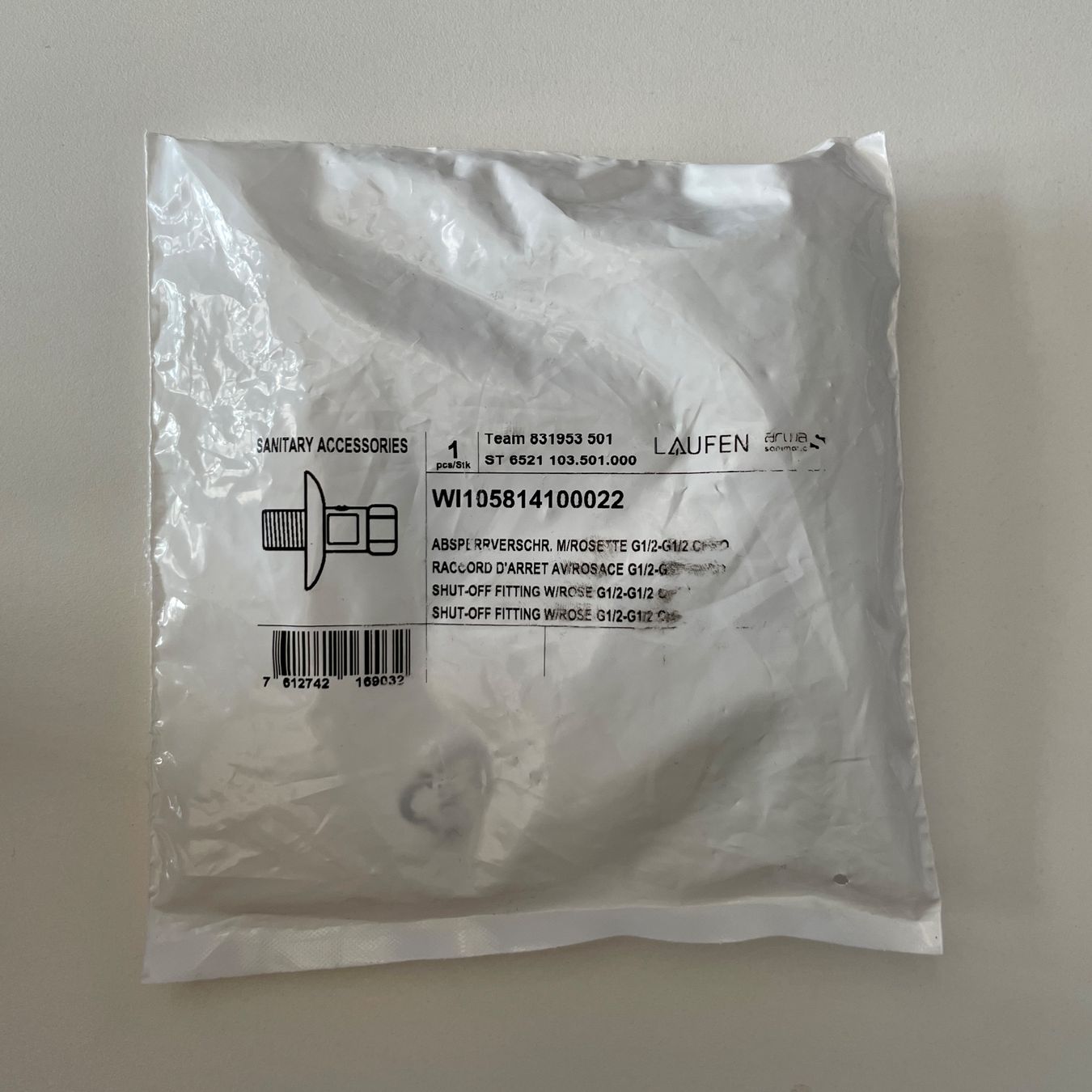 Arwa Armaturen: Absperrverschraubung Sanitär 1/2-1/2, mit Rosette – Neu und originalverpackt aus Bremgarten b. Bern von thkum 1