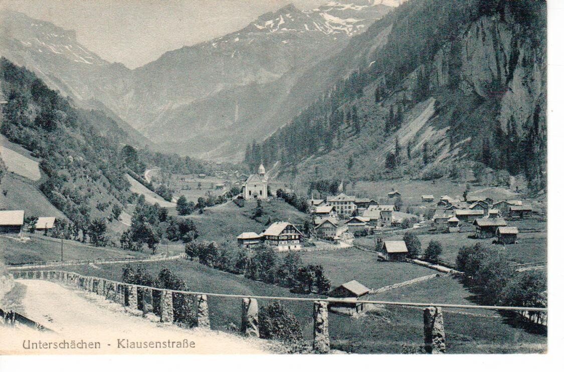 Cartoline postali: Unterschächen - Klausenstrasse – Usato da Wolhusen venduto da Curver9