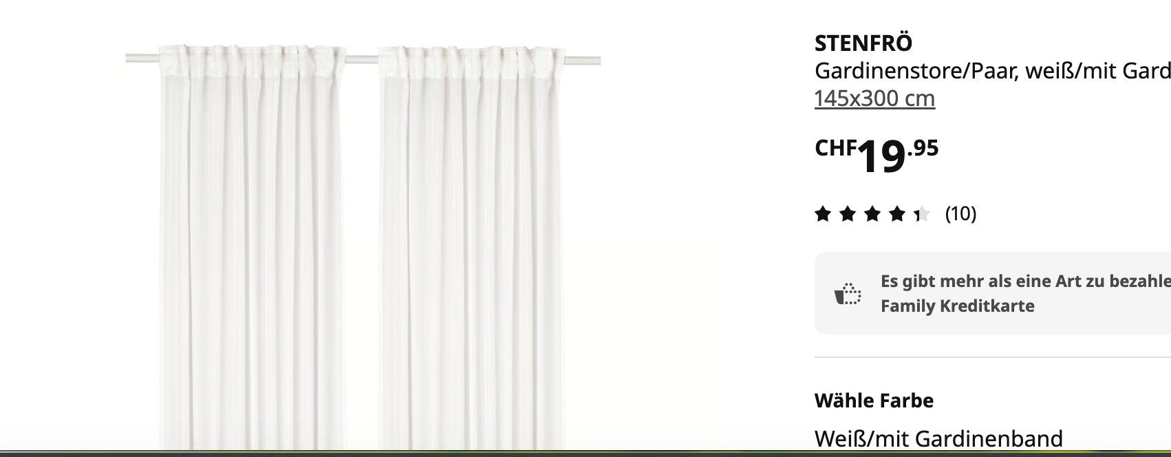 Tende: Vorhänge und Stangen SET von IKEA – Usato da Emmenbrücke venduto da lanfran 5