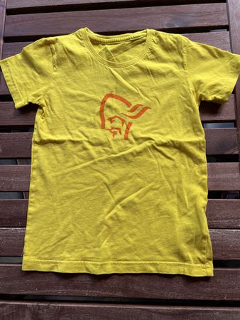 Norröna T-Shirt, Gr. 134, Cotton Logo gelb