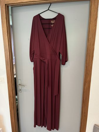 roter Jumpsuit aus Bambus Grösse M