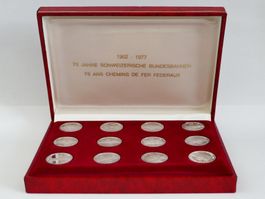 Silbermedaillen von Numis - 75 Jahre Schweiz. Bundesbahnen