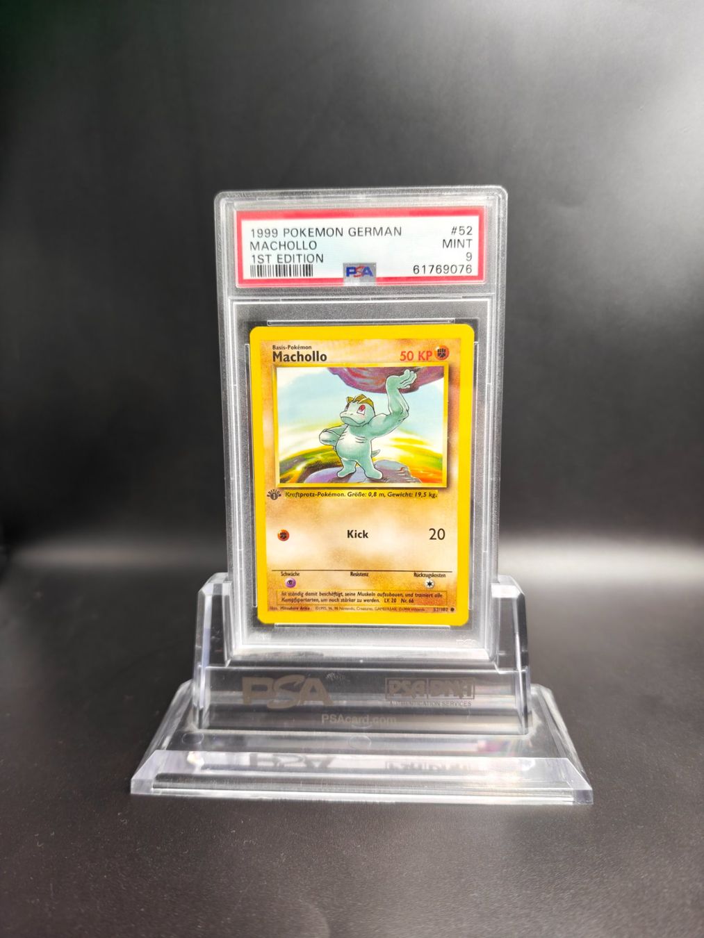 Pokémon Carte collezionabili: PSA 9 Machollo 52/102 Basis Set 1.Edition Deutsch – Nuovo (secondo la descrizione) da Schwyz venduto da Tarek04