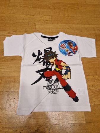 T-shirt Bakugan blanc, Taille 4 ans, neuf