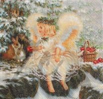 Serviette lovely angel 25x25 (w481) 2Stk.