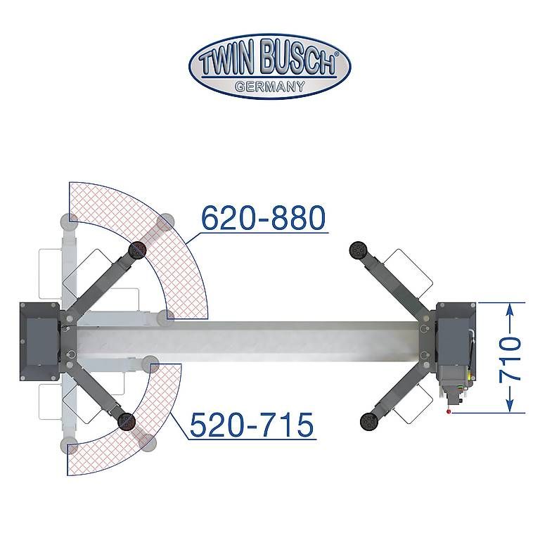 Twin Busch Hebebühne & Wagenheber: Garagenmodell 2 Säulenlift 4,2 t - BASIC autom. - Grey-Line – Neu und originalverpackt aus Rüthi (Rheintal) von Toptool 2
