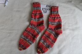 Handgestr.Sport Wollsocken 8 fach   Gr. 38       (811-)