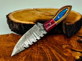 Geprüft! B Knife Faltenstahl DAMASCUS Damast Jagdmesser