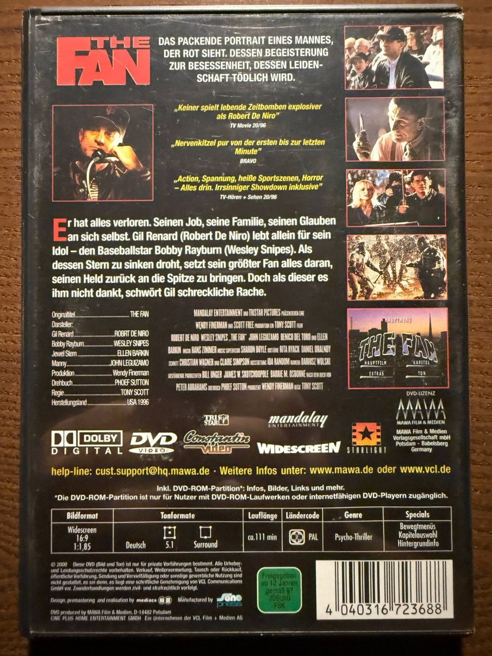 Tutti i DVDs: The Fan – Usato da Zürich venduto da FilmFreunde 1