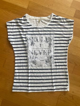 Original GUESS Damen T-Shirt, weiss, marine