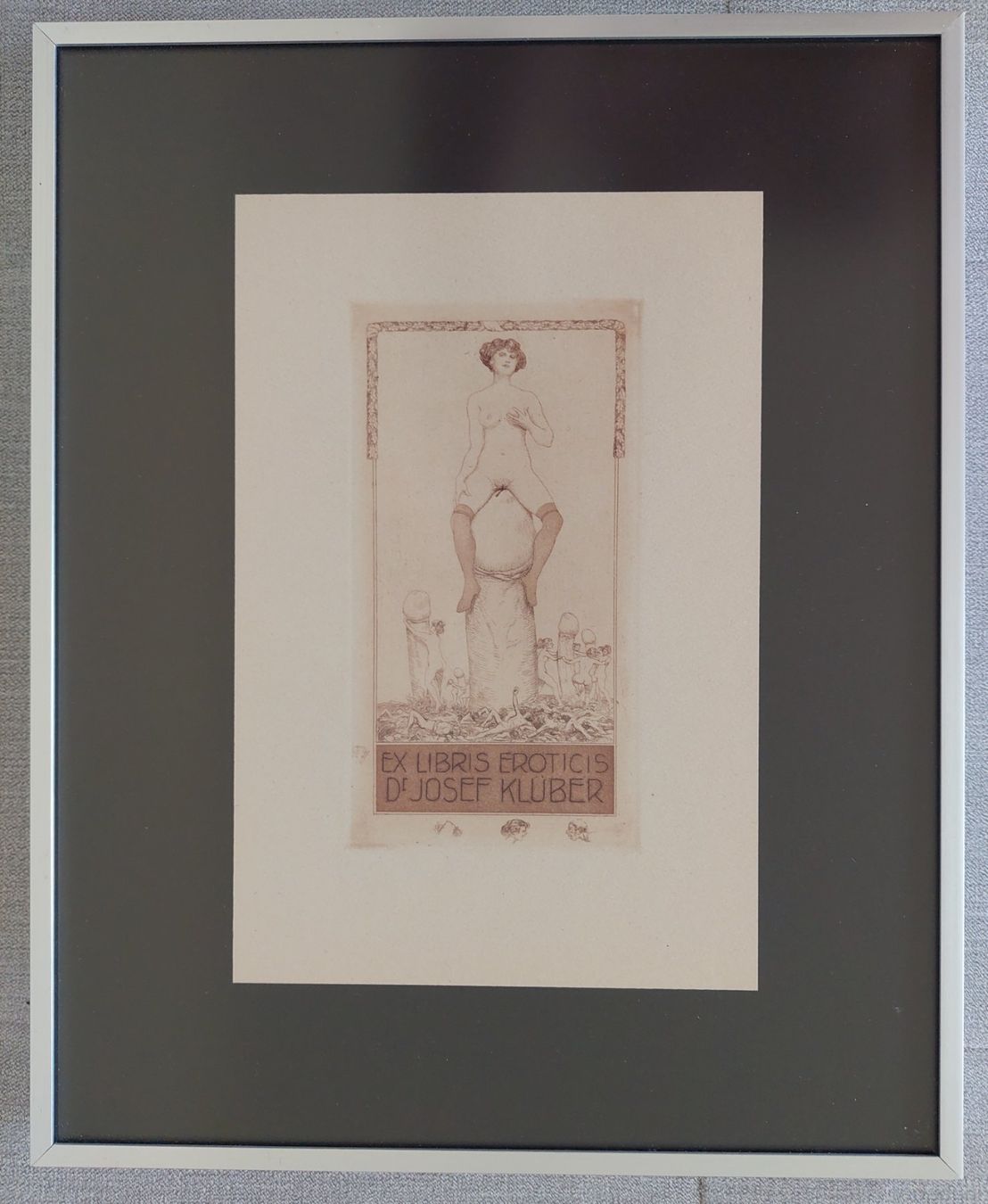 Gemälde: Exlibris Fritz Mock - Original Radierung Erotik – Gebraucht aus Obfelden von Exlibris-Art