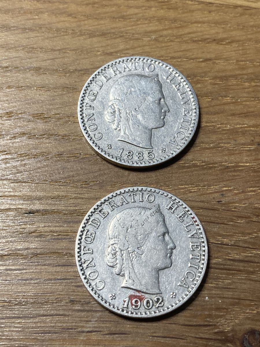 Tutti le monete: Deux jolies pièces de 20 centimes – Usato da Villars-sur-Glâne venduto da Graca03 4
