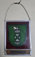 Wappenscheibe St.Gallen, Glas und Zinn 18cm x 13.5 cm