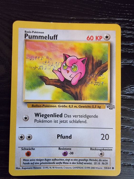 Pokemon Basis set Karte Pummeluff 🇩🇪 | Kaufen auf Ricardo