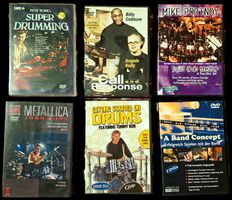 DVD's 6,Stk.  Musikband Super Drumming, B.Cobham, M.Portnoy