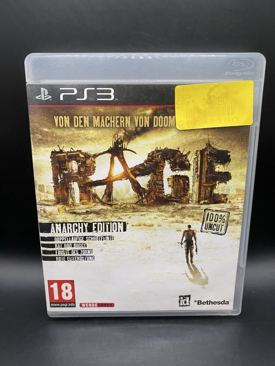 Giochi: PS3 RAGE – Anarchy Edition - Komplett mit Anleitung – Usato da Kirchberg BE venduto da swiss_slab