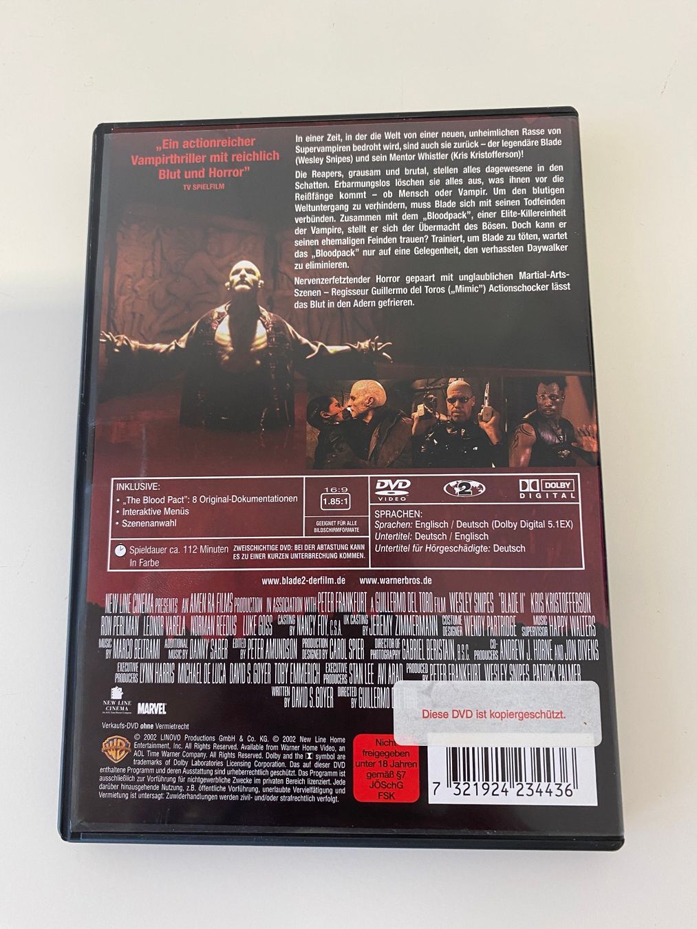Tutti i DVDs: DVD "Blade II" mit Wesley Snipes – Usato da Niederhelfenschwil venduto da Chleeblatt1938 1