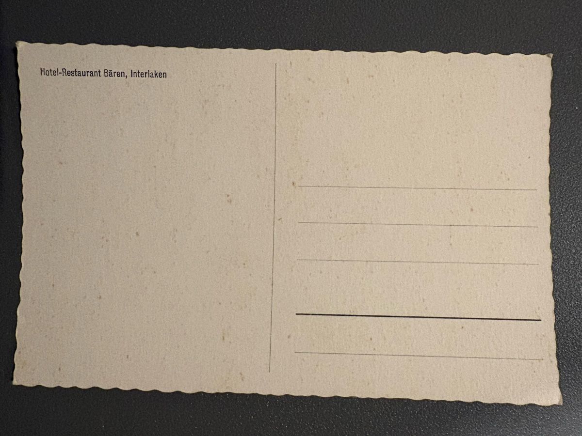 Cartoline postali: AK von Hotel Restaurant Bären / Interlaken – Usato da Rümlang venduto da Kartenpost1 1