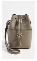 Salvatore Ferragamo Gancino Soft Bucket Bag in Olive Green