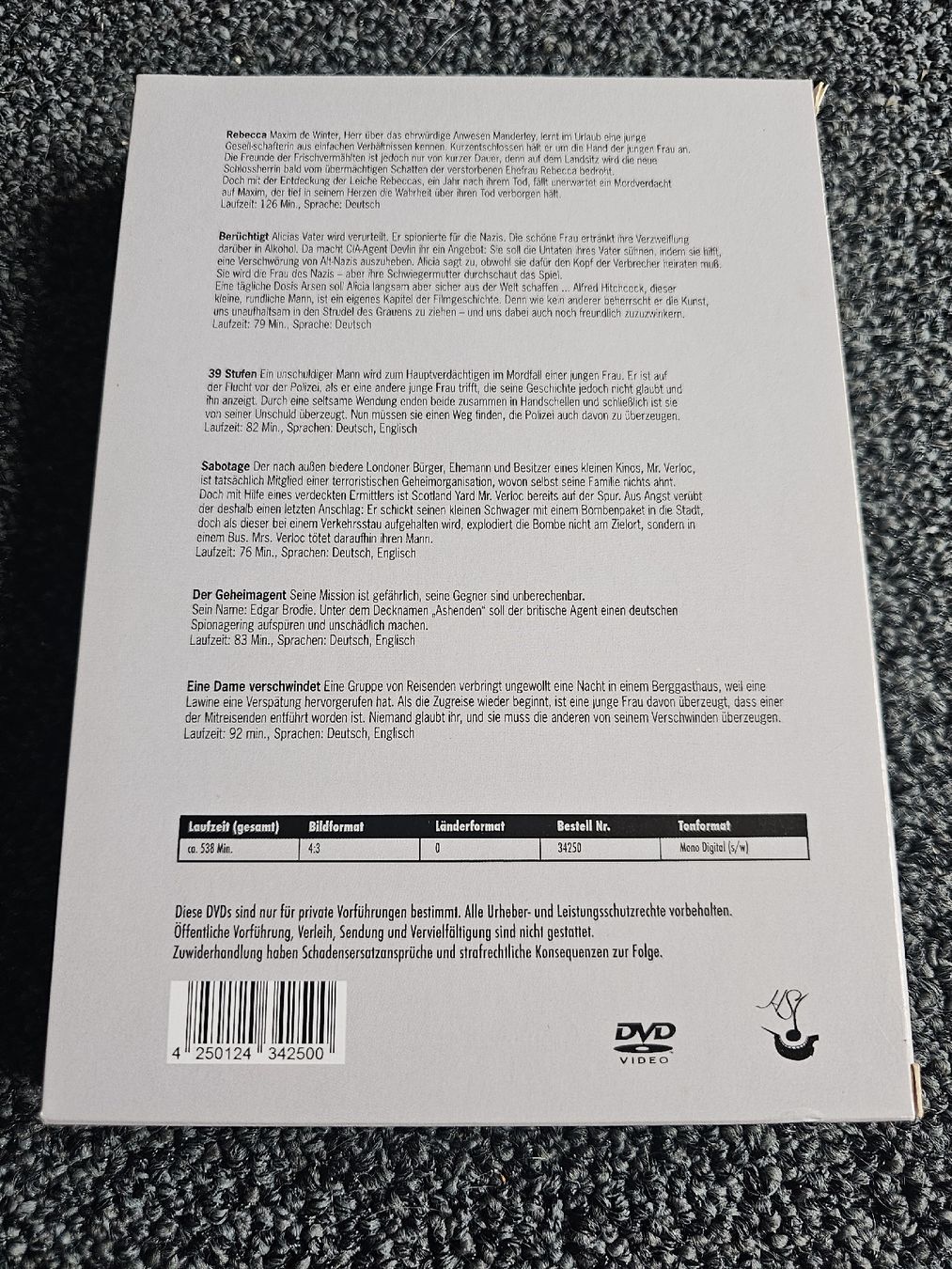 Tutti i DVDs: Alfred Hitchcock Collection  – Usato da Ruswil venduto da jan_bxl5 1