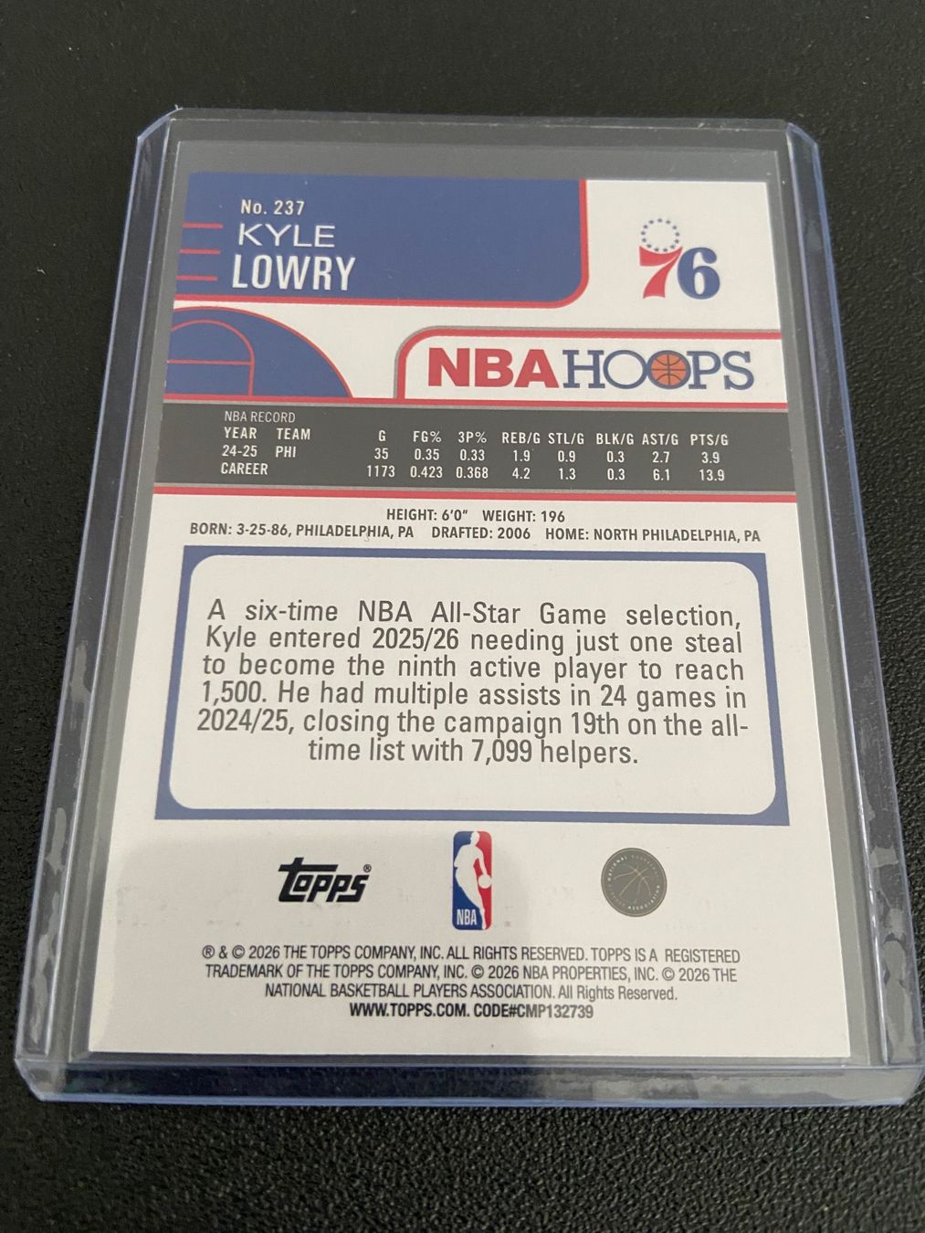 Topps Carte collezionabili: Kyle Lowry 184/199 Topps NBA Hoops 25/26 – Usato da Dagmersellen venduto da dav_b656 1