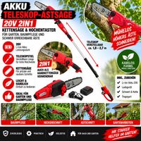 Akku Teleskop Astsäge 20V Li-Ion Teleskopsäge