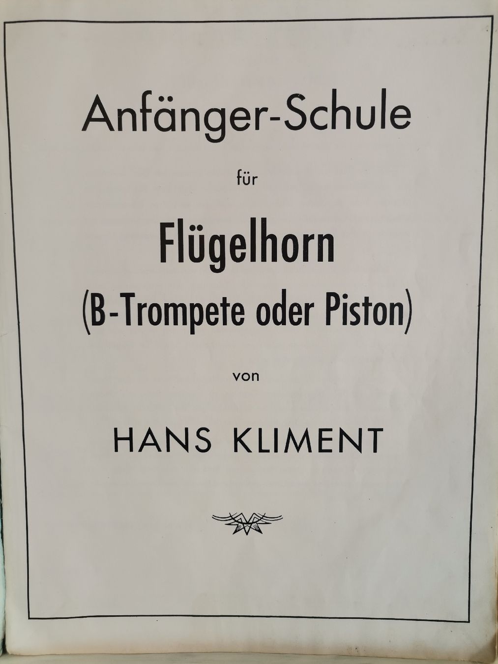 Libri: Hans Kliment: Flügehorn Schule – Usato da St. Gallen venduto da Bir_Rer 1