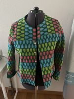 Frühlingshafte Jacke mit Blätter Muster Gr. M