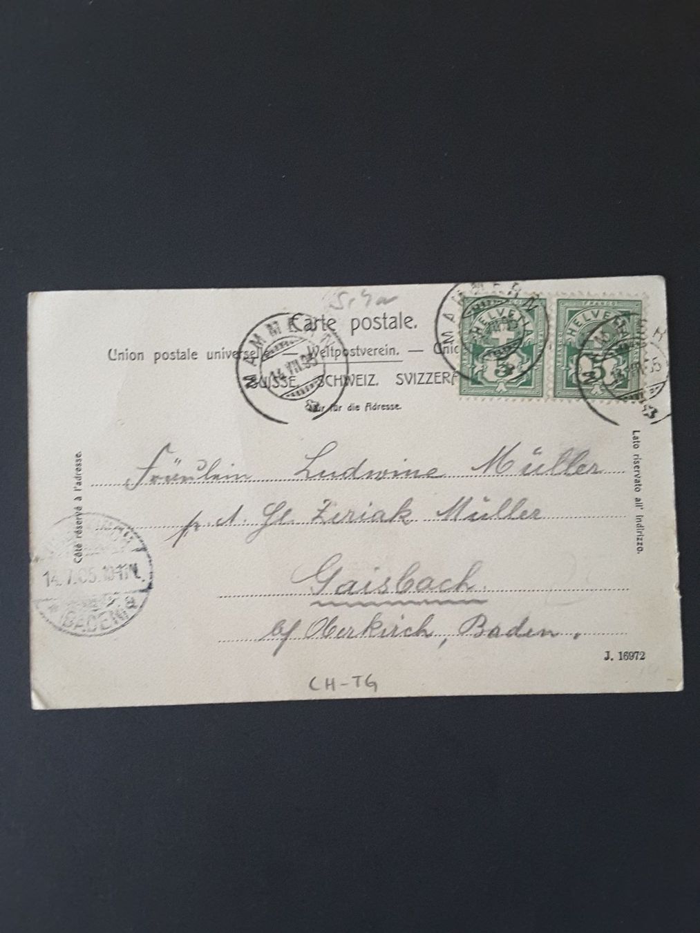 Cartoline postali: AK Mammern TG 1905 – Usato da Reichenburg venduto da Pipo-67 1