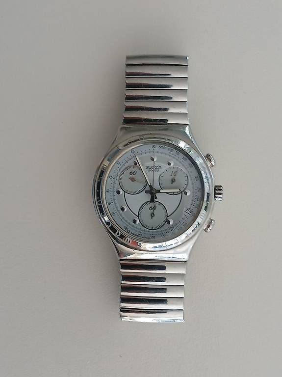 Orologi: Swatch Chrono Edelstahl mit Datumsanzeige – Usato da Escholzmatt venduto da sus_9vvb
