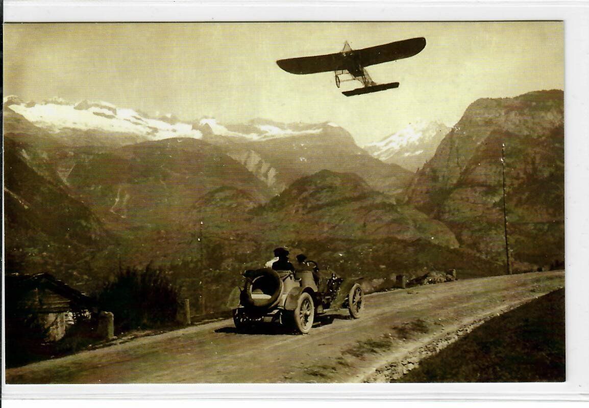 Ansichtskarten: altes Flugzeug - altes Auto – Gebraucht aus Hochdorf von Ziegel-16