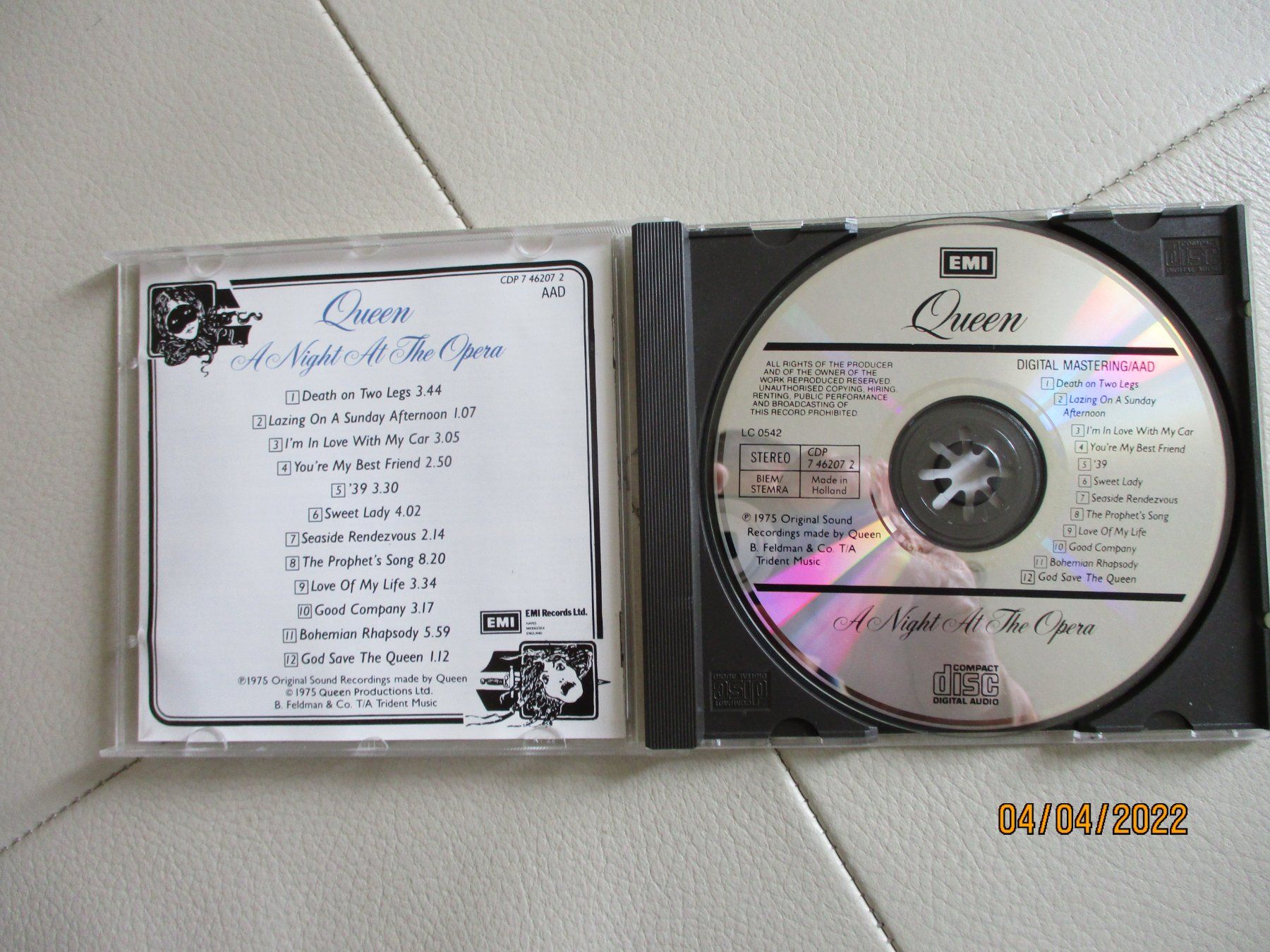 CD: Queen --  A Night At The Opera – Usato da Liestal venduto da Disc-Point 1