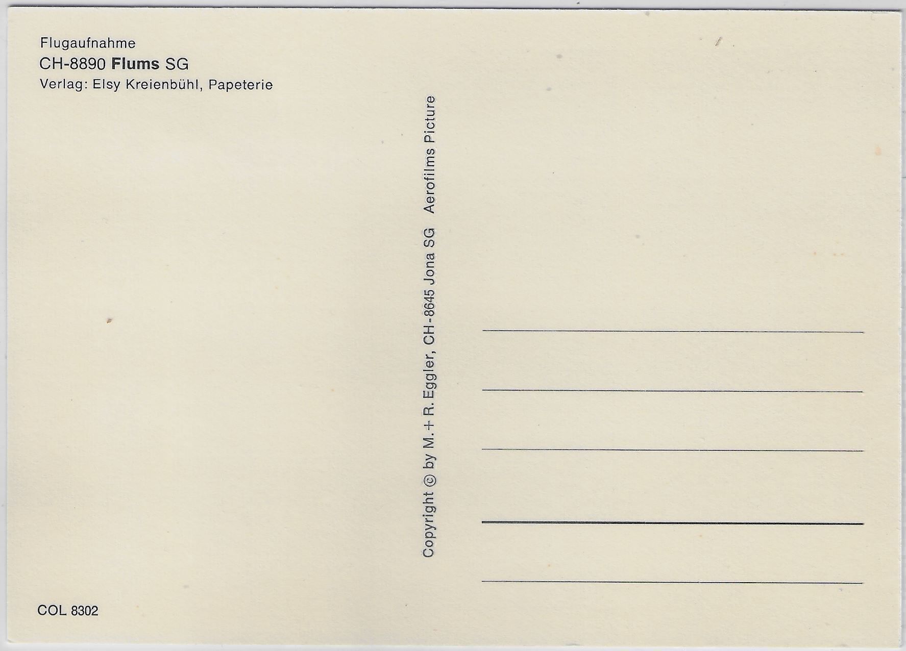 Cartoline postali: Flugaufnahme Flums SG – Antico da Ettingen venduto da Kartenplanet 1