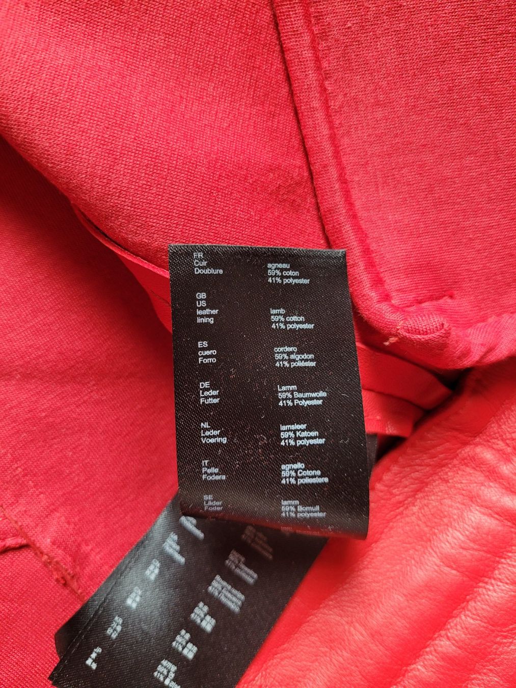 Maje Giacche: Rote Bikerjacke aus echtem Leder – Usato da Wilen b. Wollerau venduto da natank 4