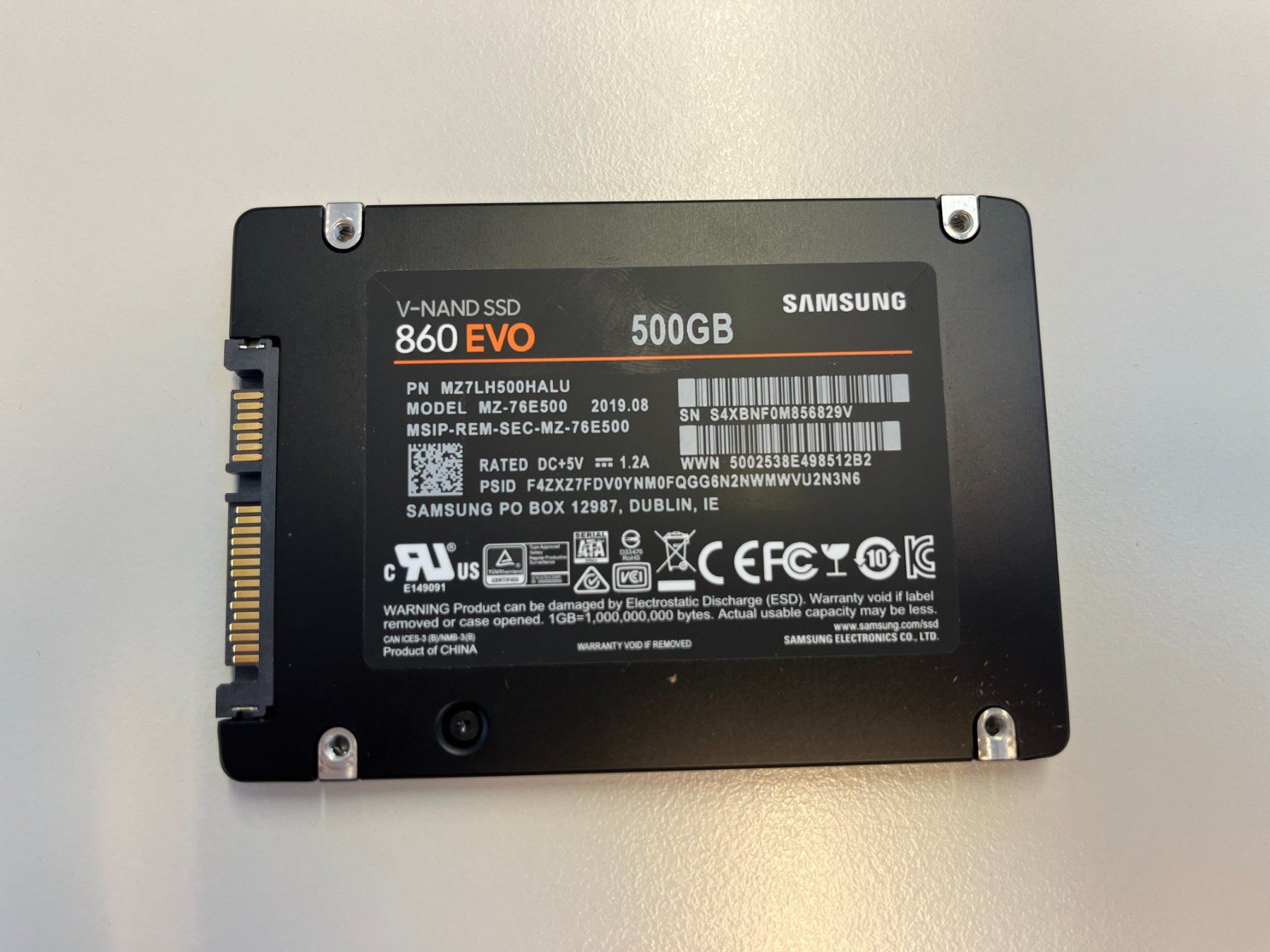 Samsung Dischi rigidi: SSD - Samsung 860Evo 500GB – Usato da Rubigen venduto da Markus_45