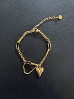 18K vergoldetes Armband mit Herz Charm