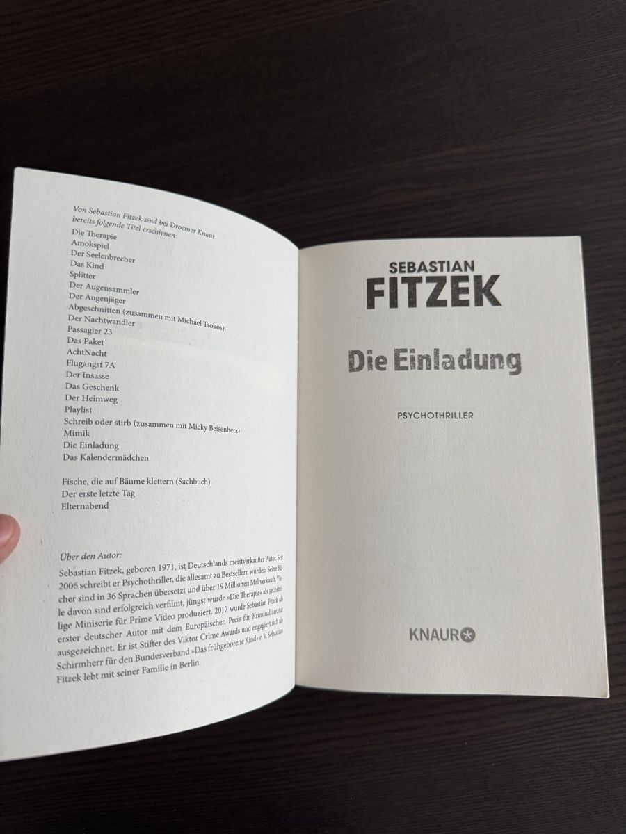 Libri: FITZEK DIE EINLADUNG📓 – Usato da Dietikon venduto da athiinax 2