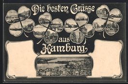 Mikroskop-AK Alt-Hamburg, Alsterpanorama