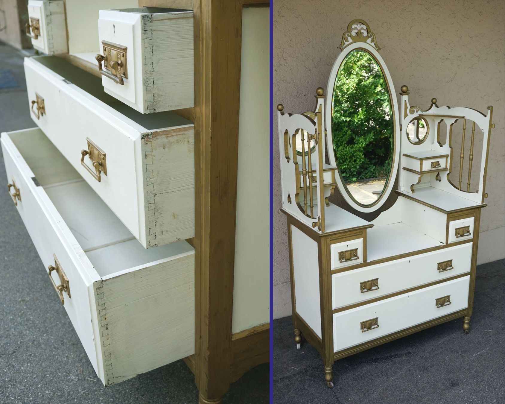 Kommoden: spezielle antike Shabby Chic Spiegel Kommode – Gebraucht aus Meggen von Trouvaillen 6
