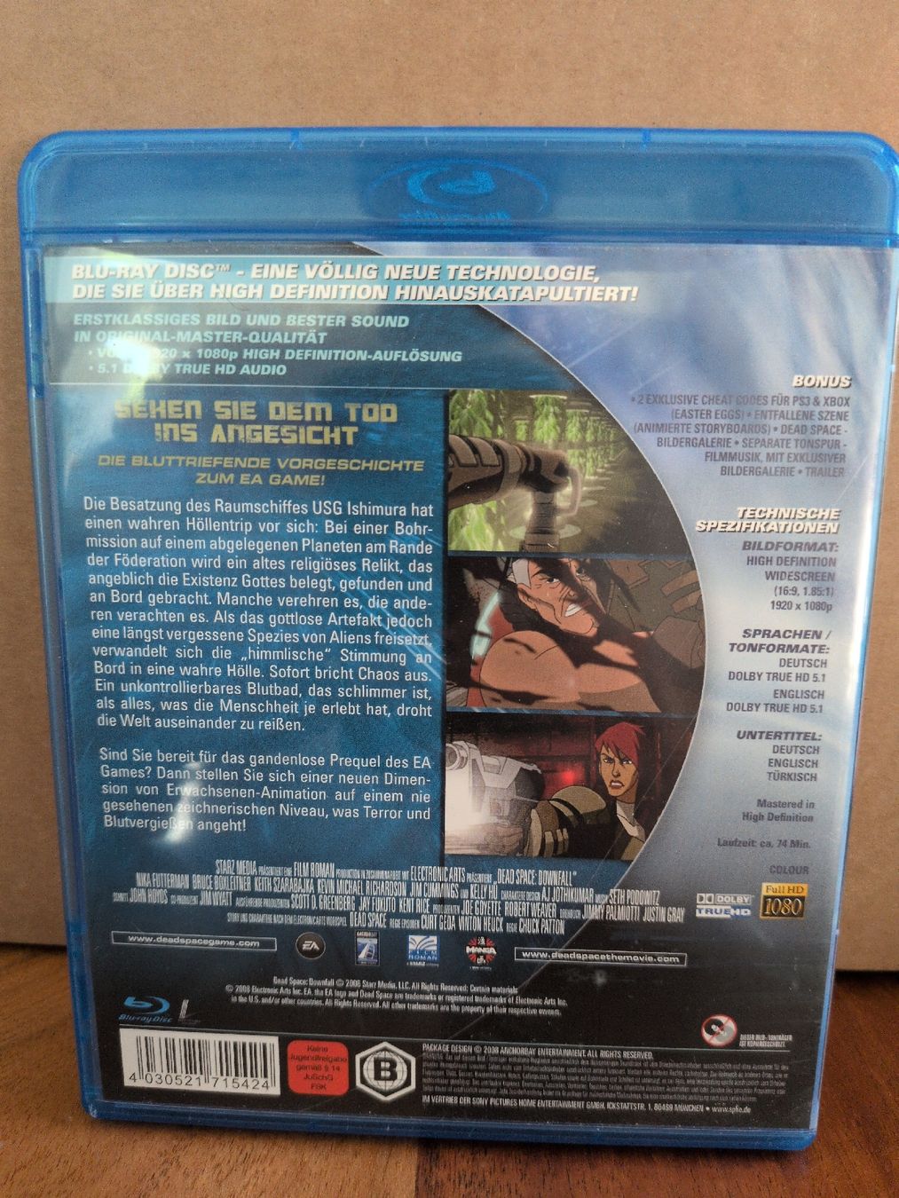 Alle DVDs: Dead Space Downfall Blu-ray  – Gebraucht aus Thun von Pizzamike 1