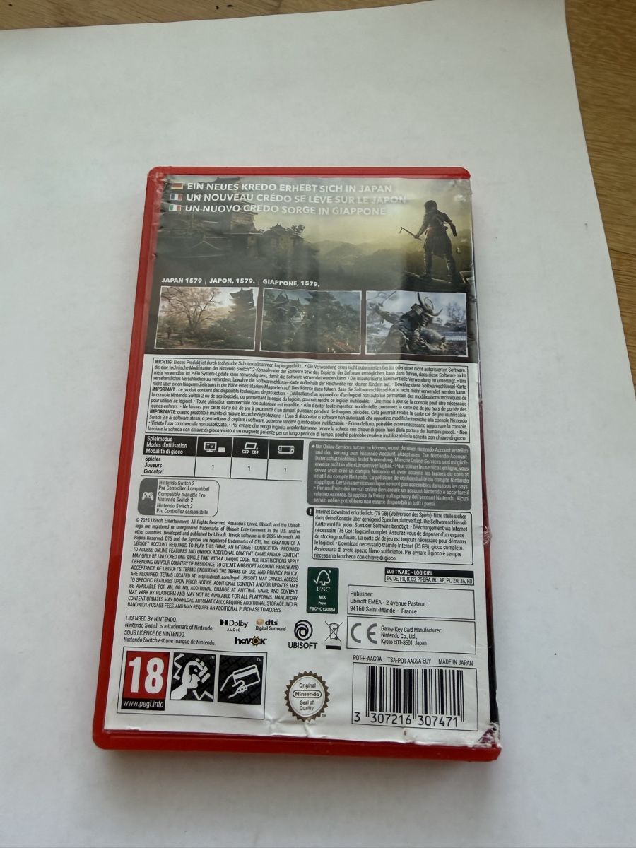 Nintendo Giochi: Jeu Nintendo Switch2 Assassin's Creed Shadows(boîte défect.) – Usato da Fontainemelon venduto da Artgenter 1