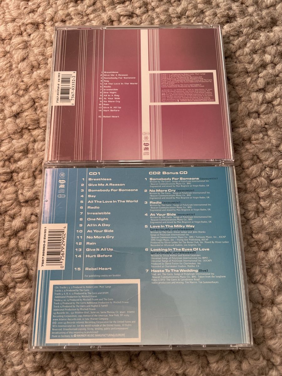 CD: 2x The Corrs  – Usato da Reinach AG venduto da trigger7811 2